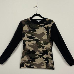 Hayden Camo Sweater 100% Cashmere